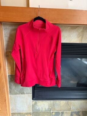 Athleta Red Women's Half-Zip Active Pullover -